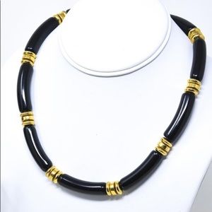 Napier Black Lucite Necklace